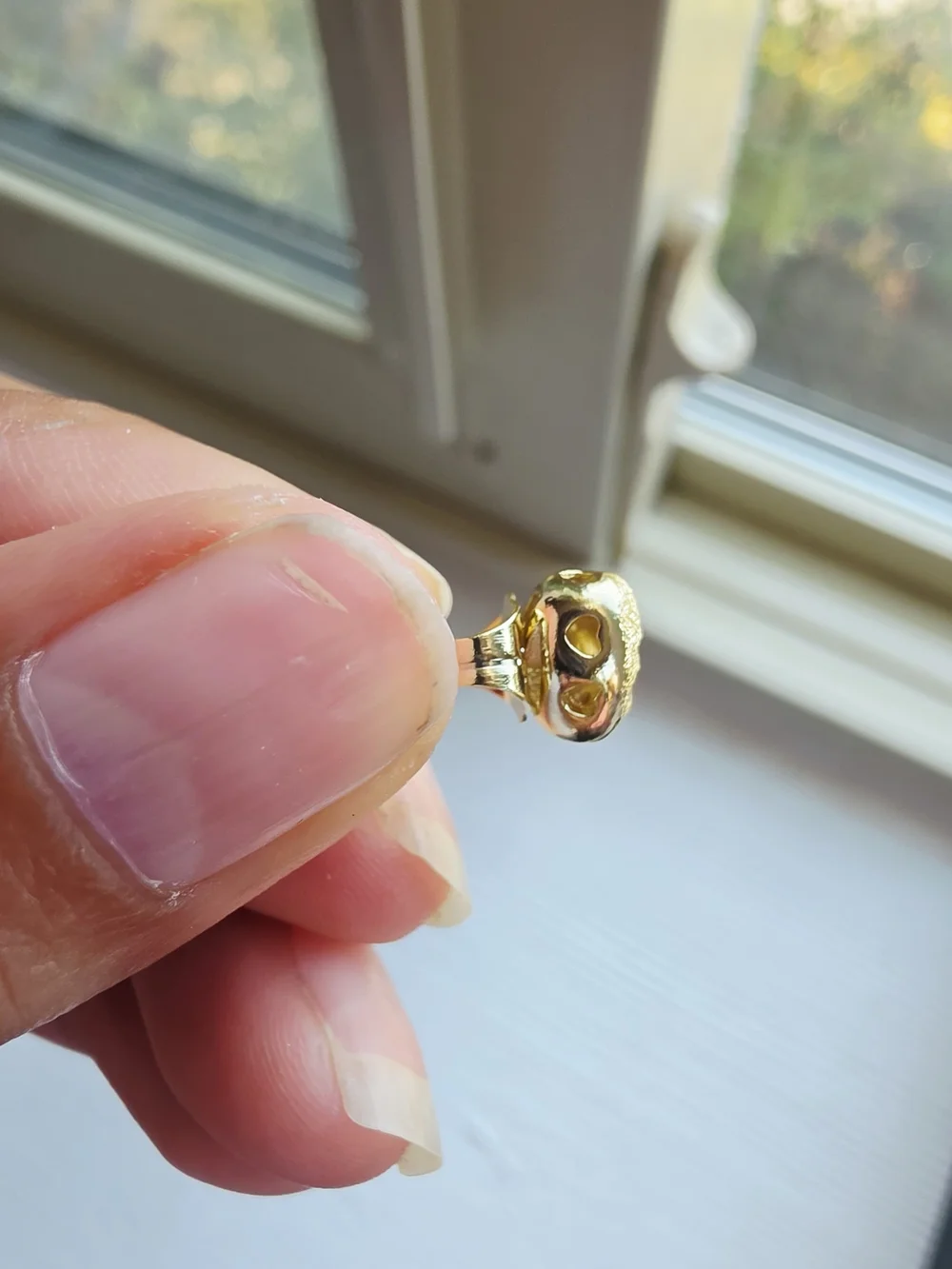 Gold Heart Floral Stud Earrings - Women Jewelry